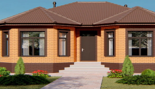 Проект одноэтажного дома с 3 спальнямиот 307950 рублей - Строй-Тар | Тара
